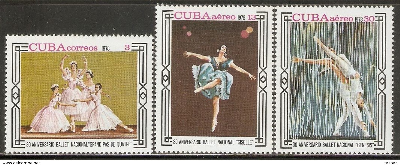 1978 Mi# 2353-2355 ** MNH - Natl. Ballet, 30th Anniv. - Unused Stamps