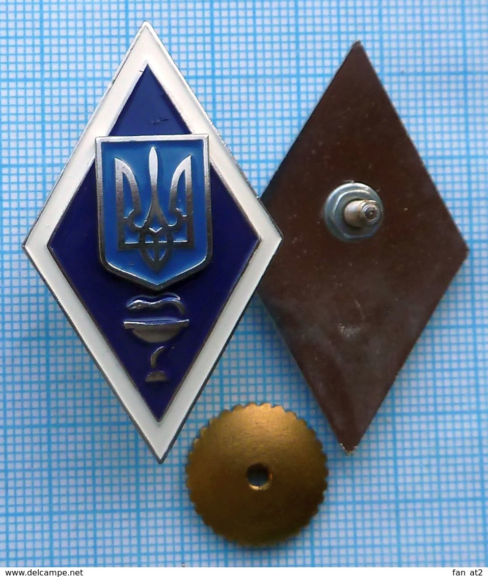 UKRAINE /  Badge / The Medicine. Medical Institute. Faculty Of Veterinary . Graduate. - Medical