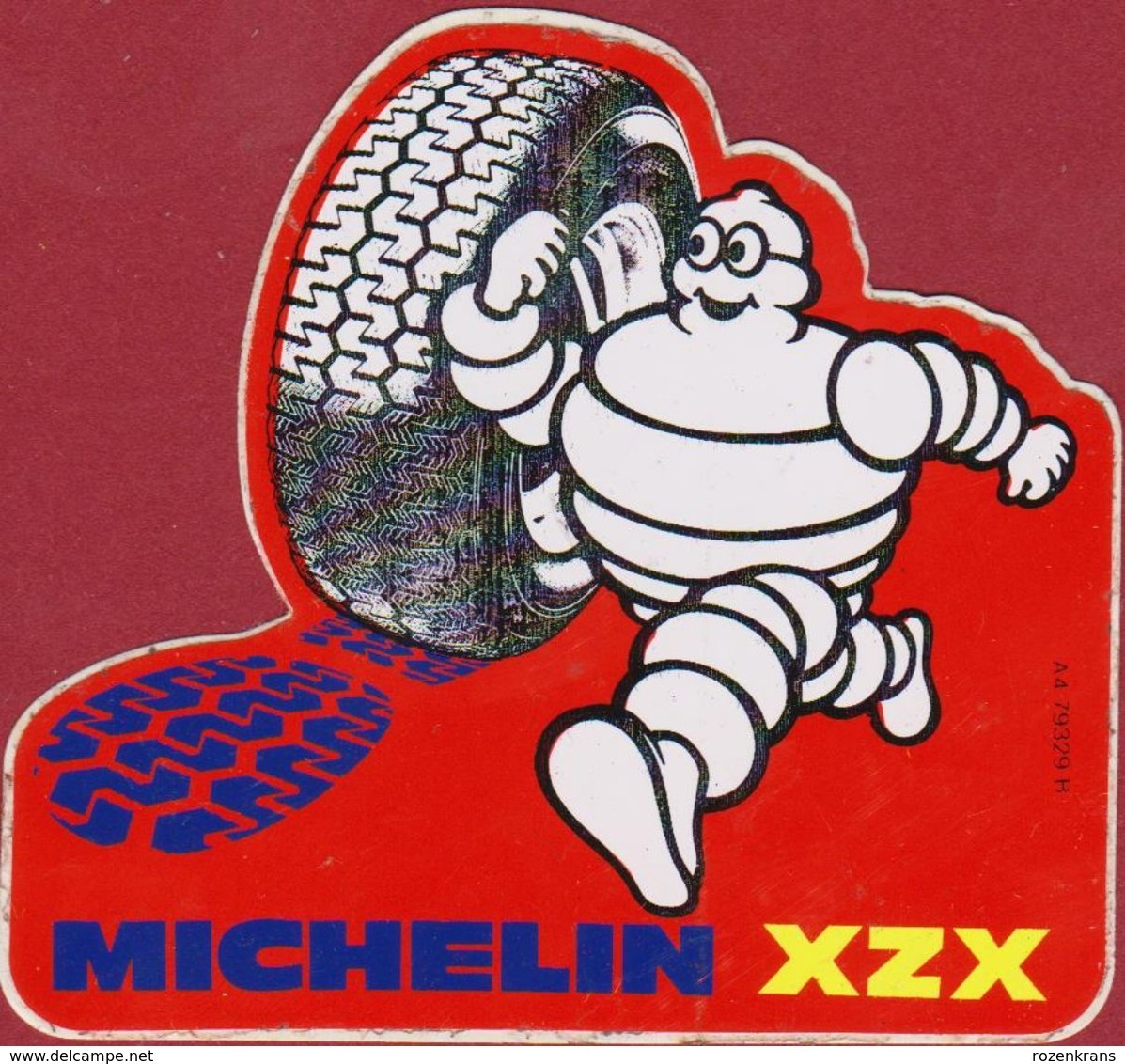 Automobile Michelin Bibendum Pneus Tyres XZX Reclame Publicite Vintage Retro Sticker Autocollant Aufkleber Adesivo - Autocollants