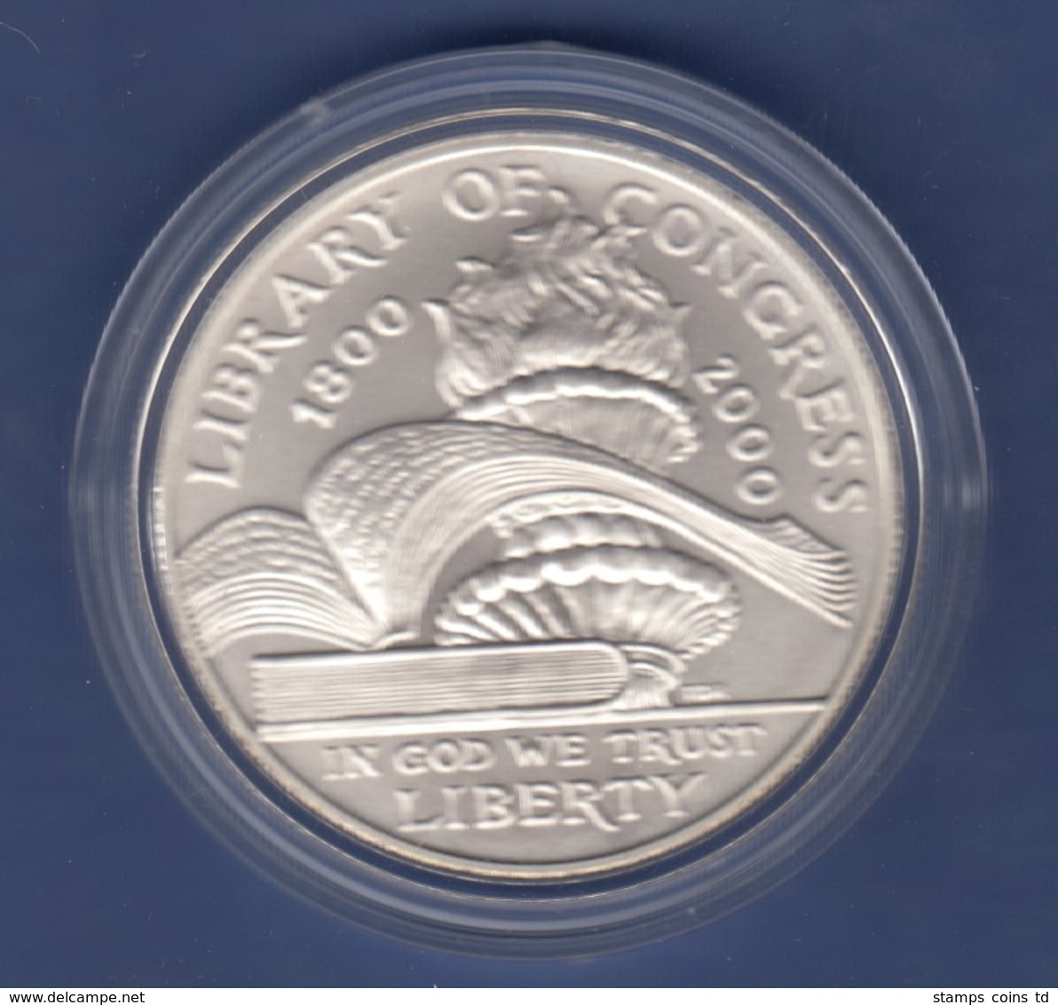 USA 2002 1$ Silber-Gedenkmünze 200 Jahre Kongress-Bibliothek MS / Stgl - Sonstige & Ohne Zuordnung