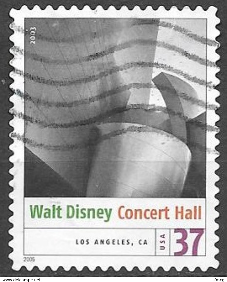 2005 Modern Architecture Single, Walt Disney Concert Hall, Used - Oblitérés