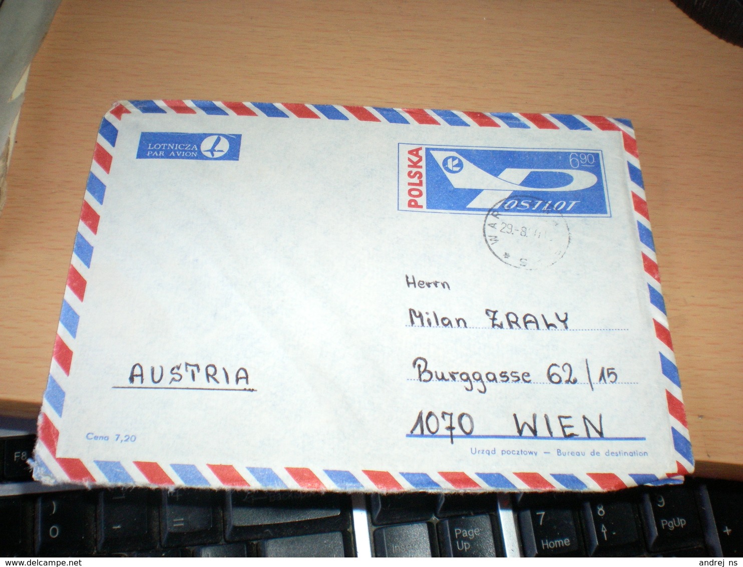 Warszawa Lotnicza Par Avion To Wien 1980 - Posta Aerea