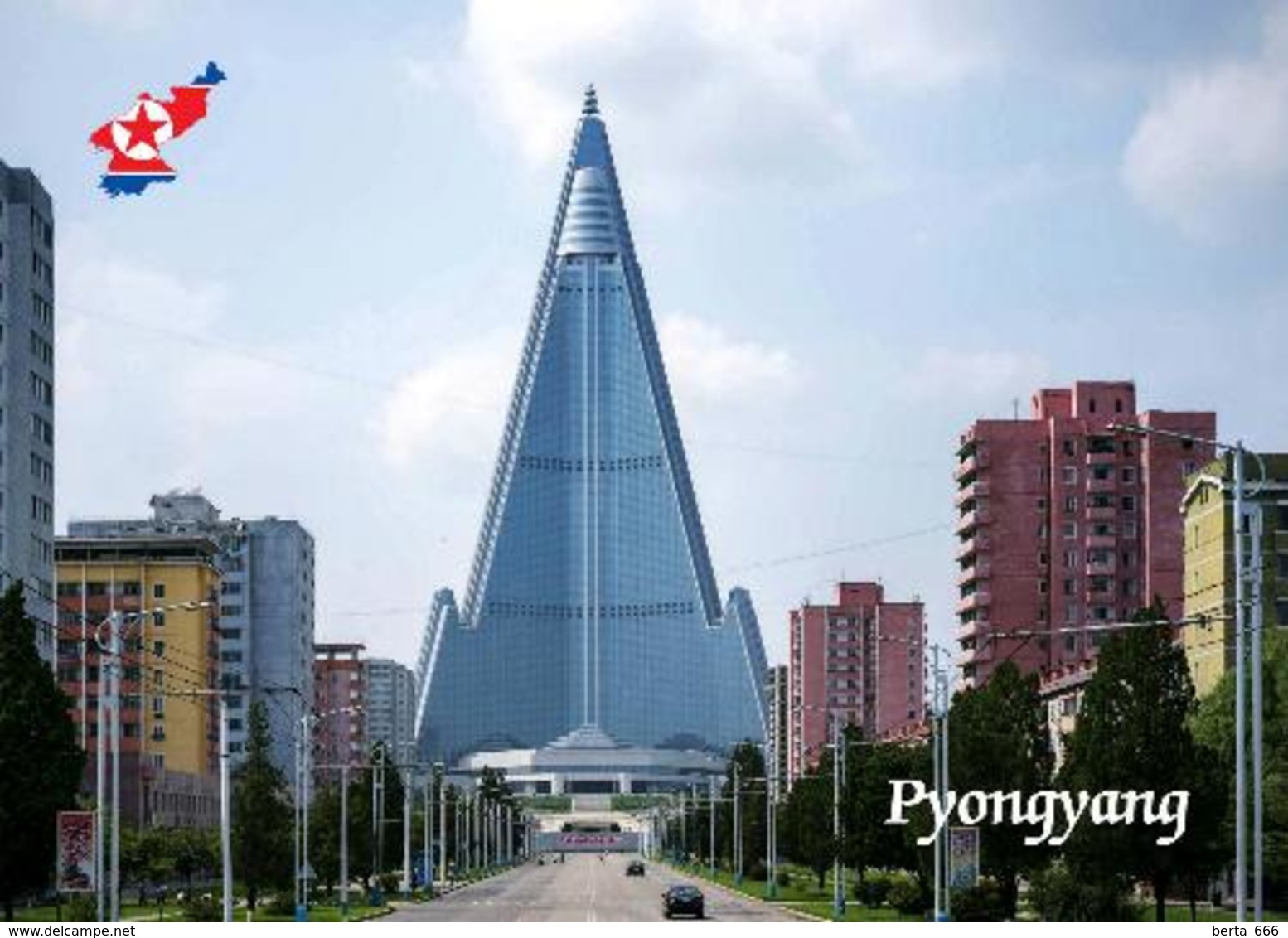 North Korea Pyongyang Ryugyong Hotel New Postcard Nordkorea AK - Korea (Noord)