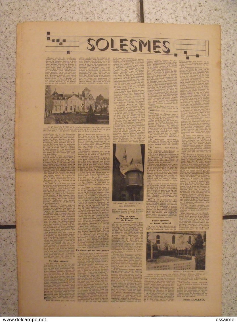 16 revues Anjou-Dimanche de 1951. 1ère année, n° 1 à 16 (collection complète ?). Angers. très rare hebdo local. barangé