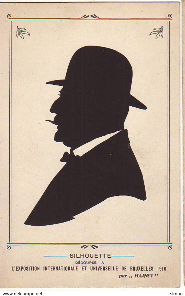 N°12751 - Silhouette Découpée A L'Exposition Internationale E Universelle De Bruxelles 1910 Par Harry Nolden - Silueta