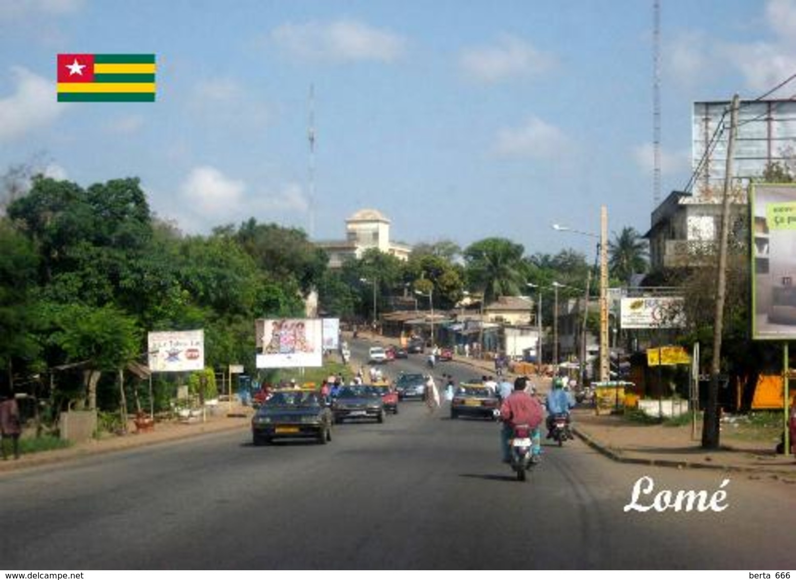 Togo Lomé Street View New Postcard - Togo