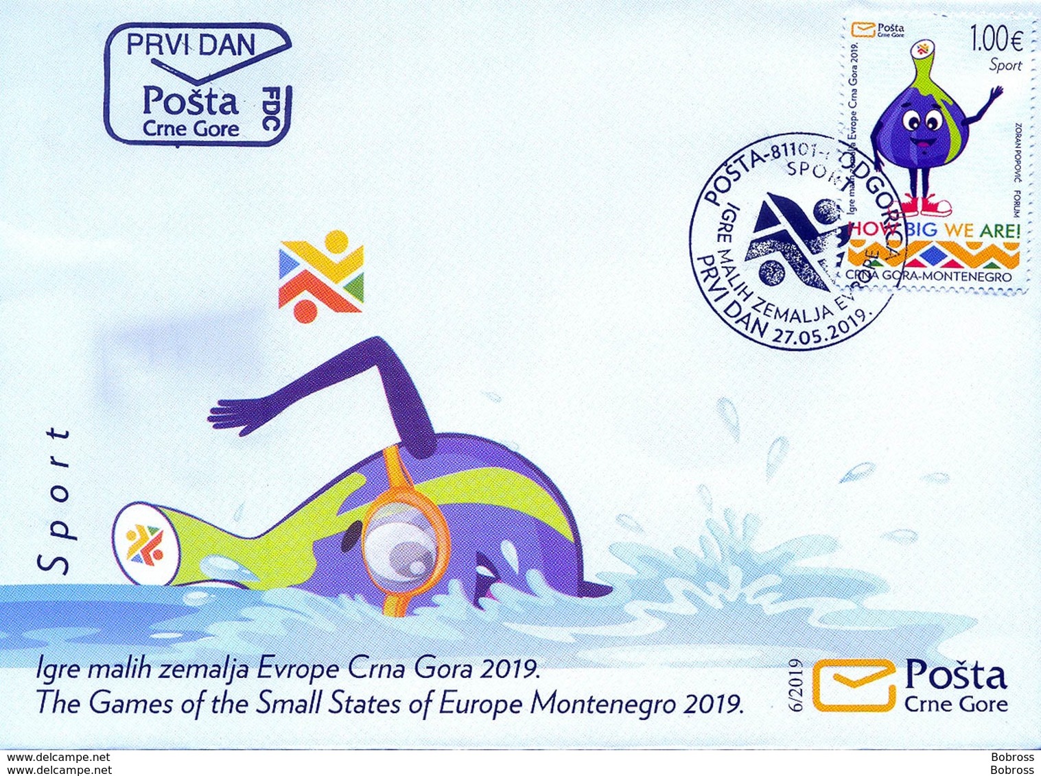 2019 FDC, The Games Of The Small States Of Europe, Montenegro - Montenegro