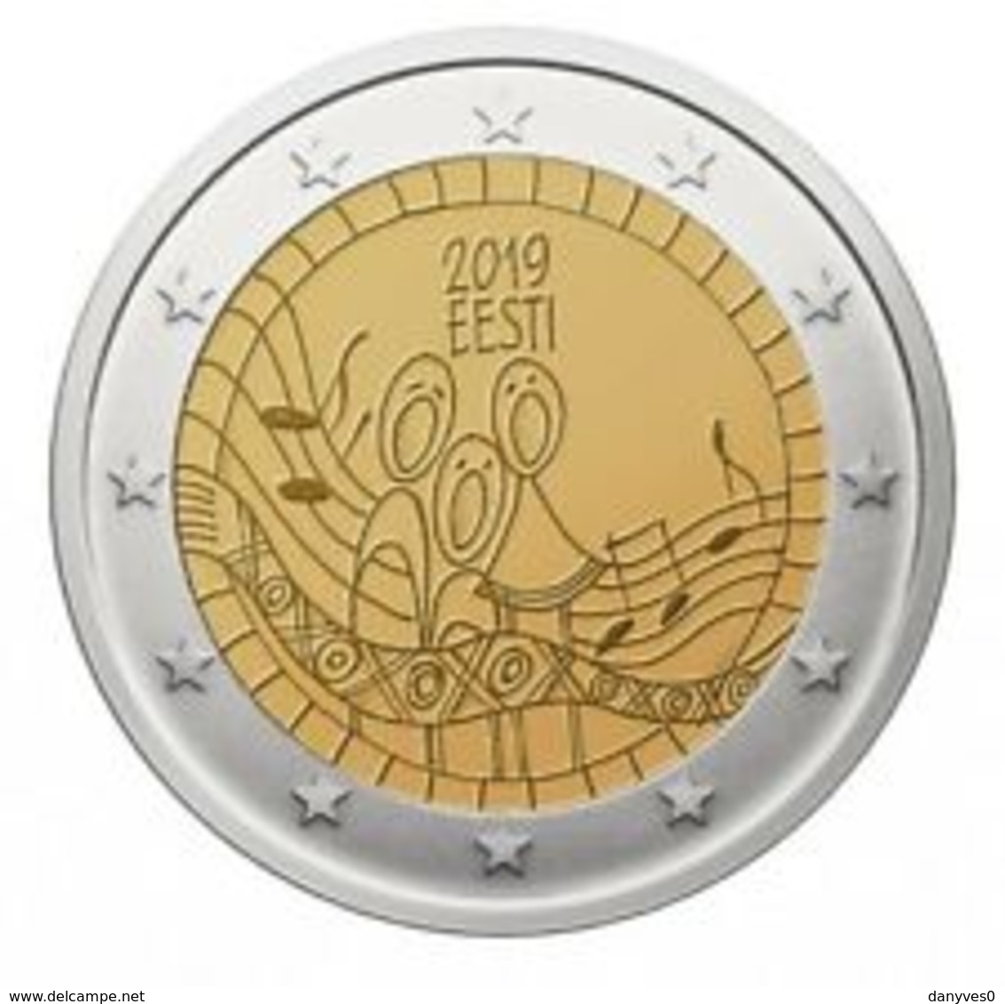 Pièce  Commémorative  2 Euro UNC  Estonie 2019  " 150 Ans Festival De La Chanson " " - Estland