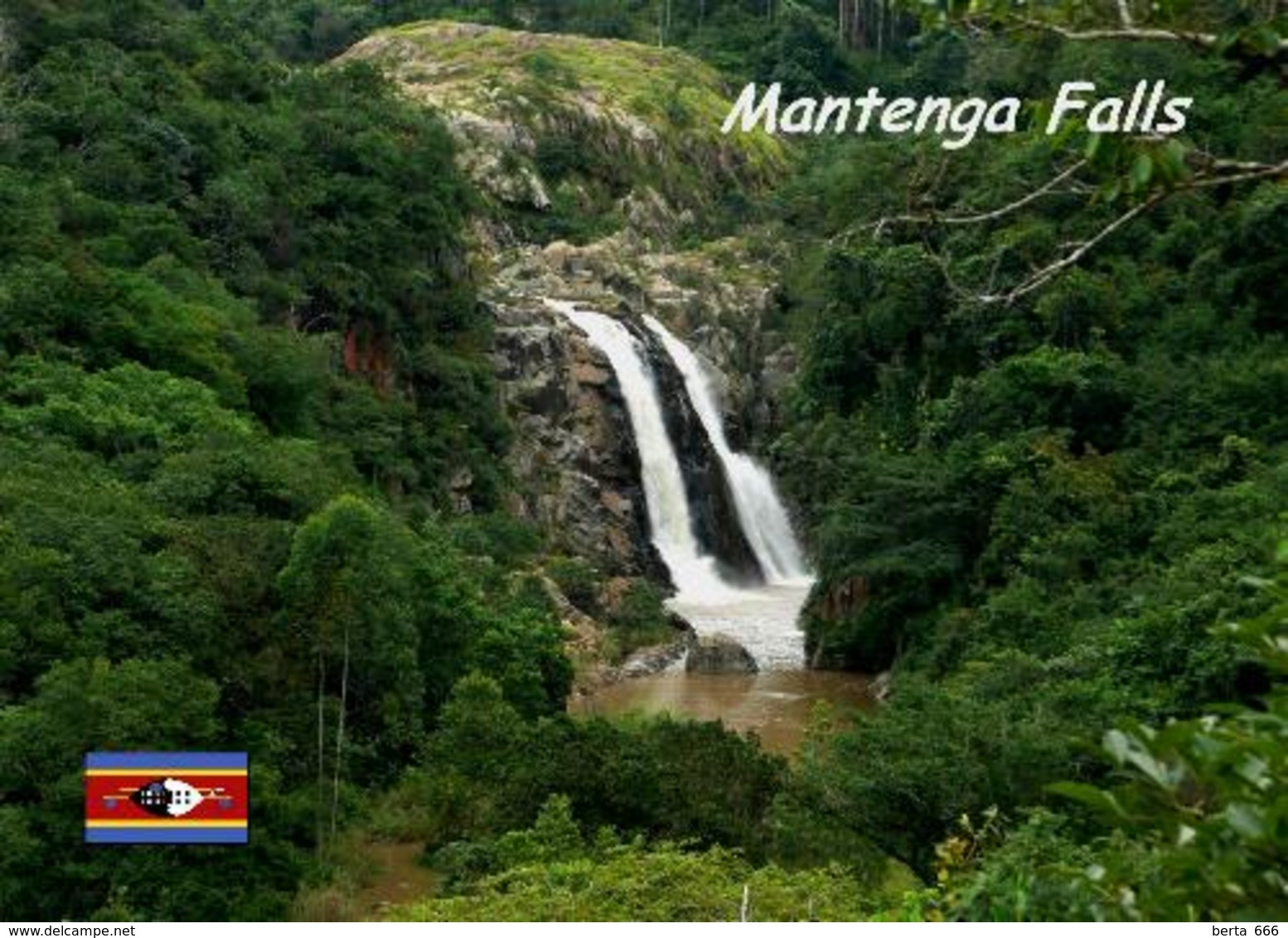 Swaziland Eswatini Mantenga Falls New Postcard Swasiland AK - Swasiland