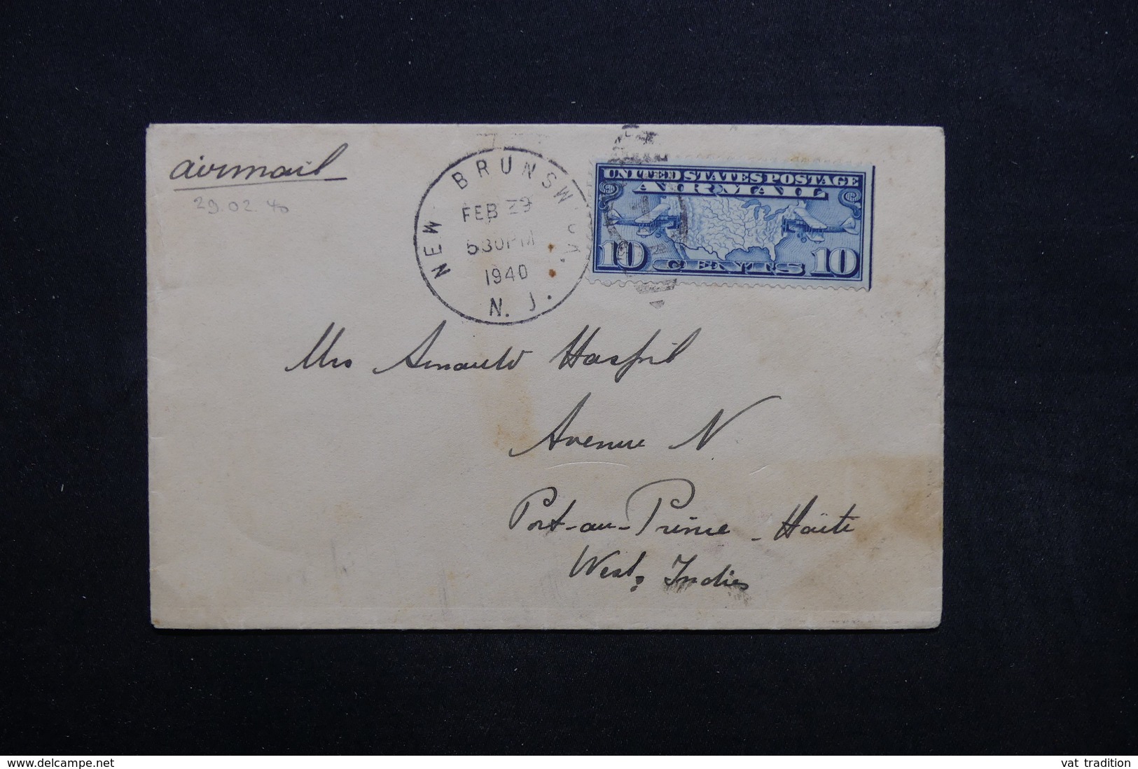 ETATS UNIS - Enveloppe Pour Port Au Prince Par Avion En 1940 - L 32749 - Marcophilie