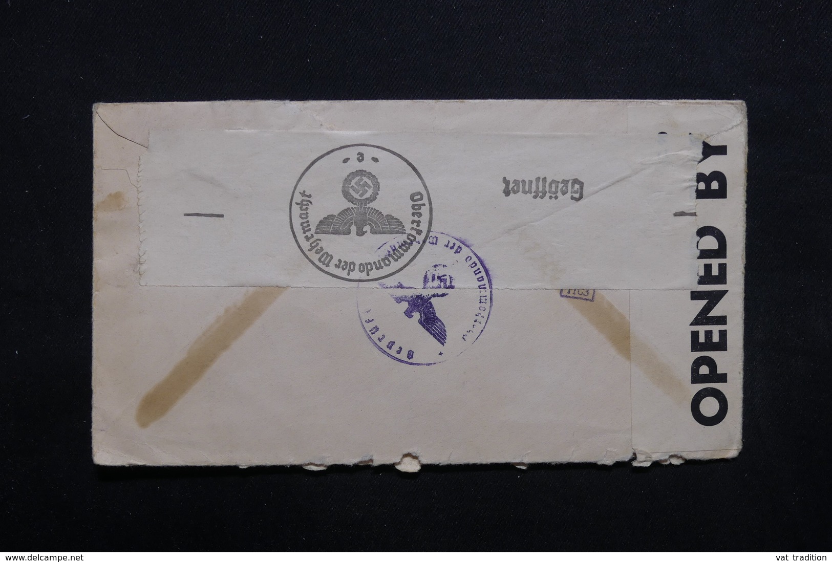 ETATS UNIS - Enveloppe De Point Marion Pour La Belgique En 1941 Avec Contrôle Postal - L 32753 - Marcophilie