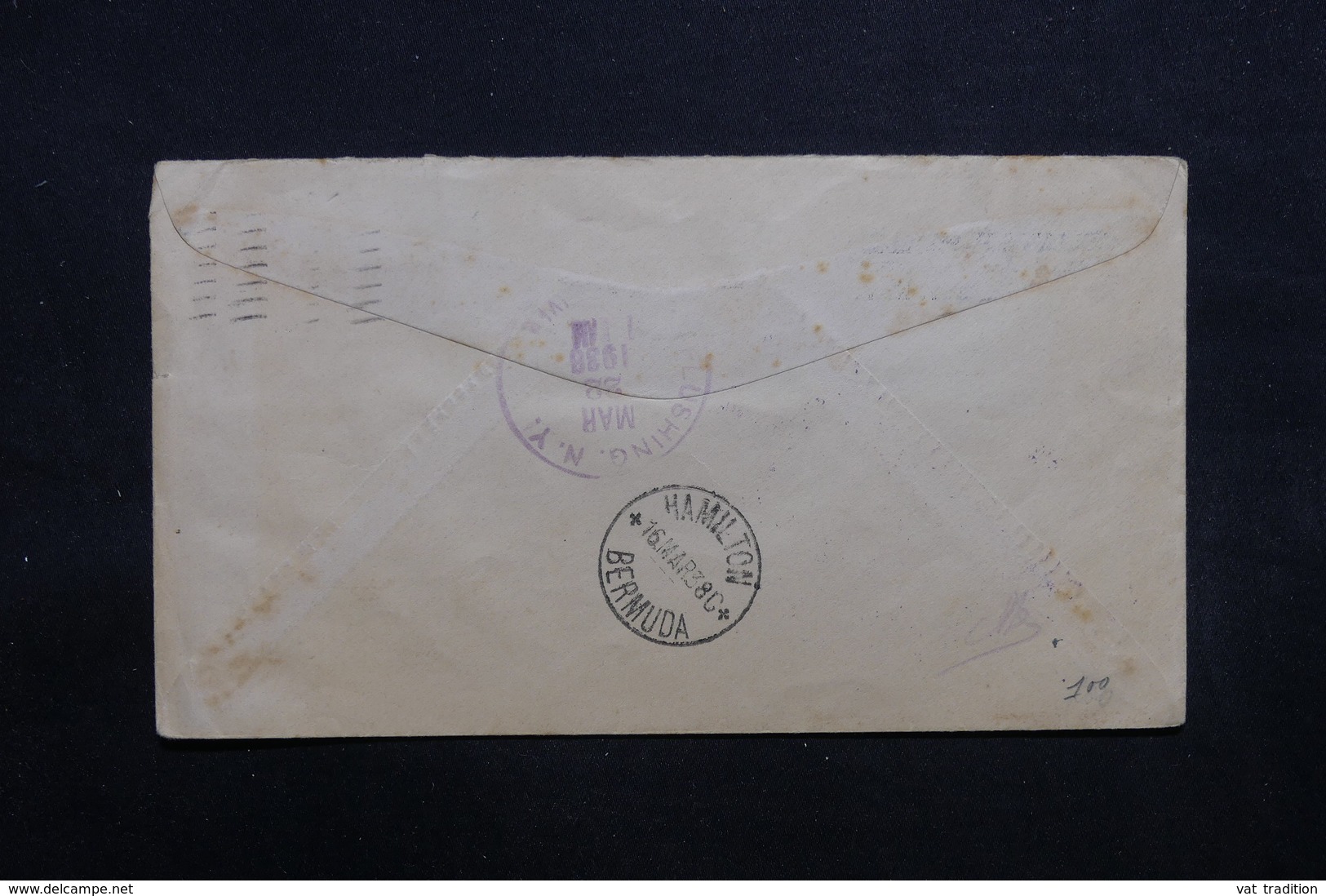 ETATS UNIS - Enveloppe 1er Vol Baltimore / Bermuda En 1938 - L 32754 - 1c. 1918-1940 Lettres