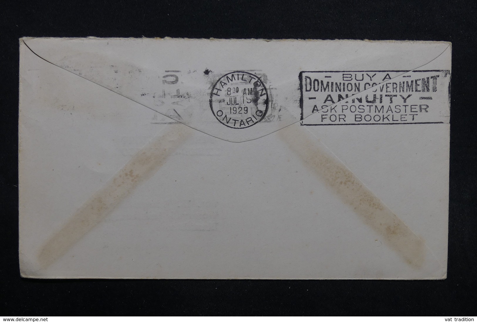 CANADA - Enveloppe 1 Er Vol En 1929 London  / Hamilton - L 32757 - Lettres & Documents