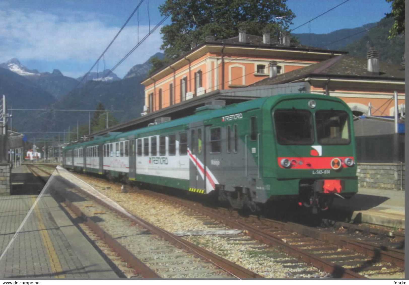 460 Le 562.014 Carrozza Pilota "Maloja" Stazione Di Chiavenne Sondrio Railroad Tunel Trein Railways Treni - Stations With Trains