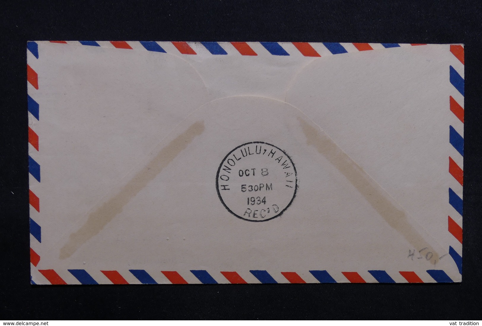 ETATS UNIS - Enveloppe 1 Er Vol Pour Hawaï En 1934 - L 32768 - Marcophilie