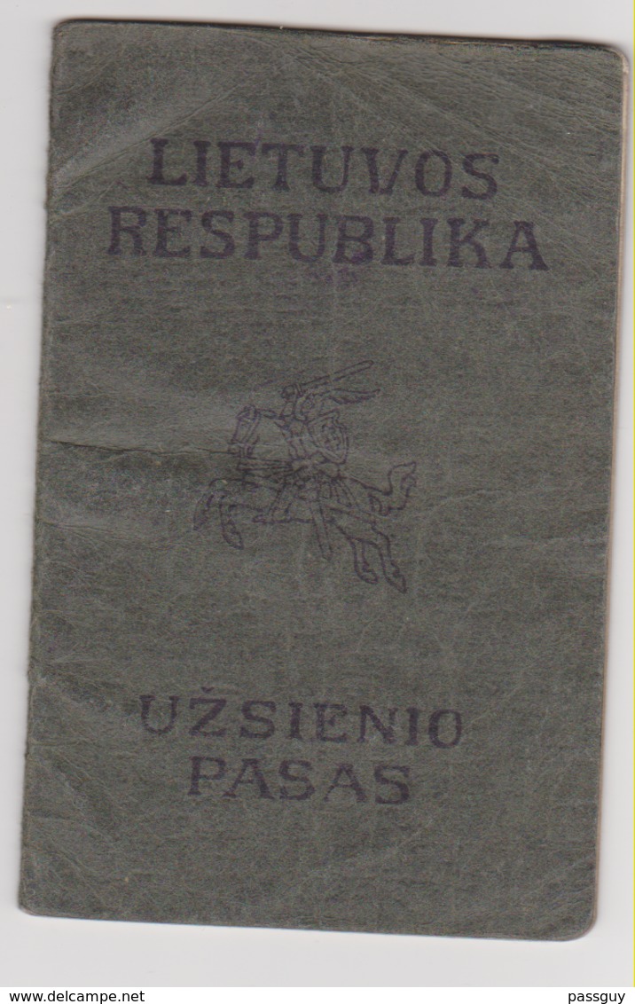 LITHUANIA Passport 1935 Passeport LITHUANIE – Reisepaß – Revenues/Fiscaux - Documents Historiques