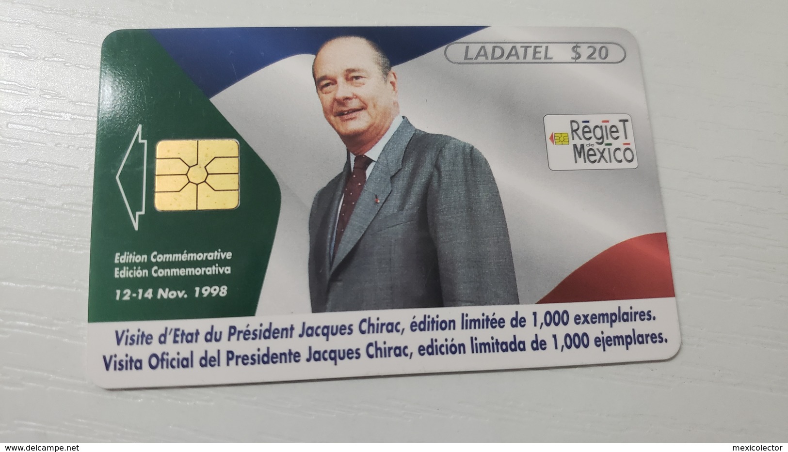 MÉXICO - PHONE CARD - LIMITED EDITION - JACQUES CHIRAC - 1000ex - Mexique