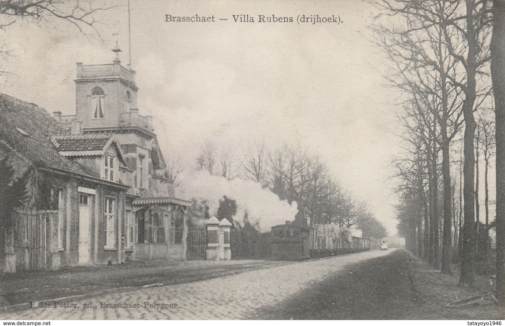 Brasschaet  Villa Rubens Avec Tram Circulé Mais Ne Possede Plus Son Timbre - Brasschaat