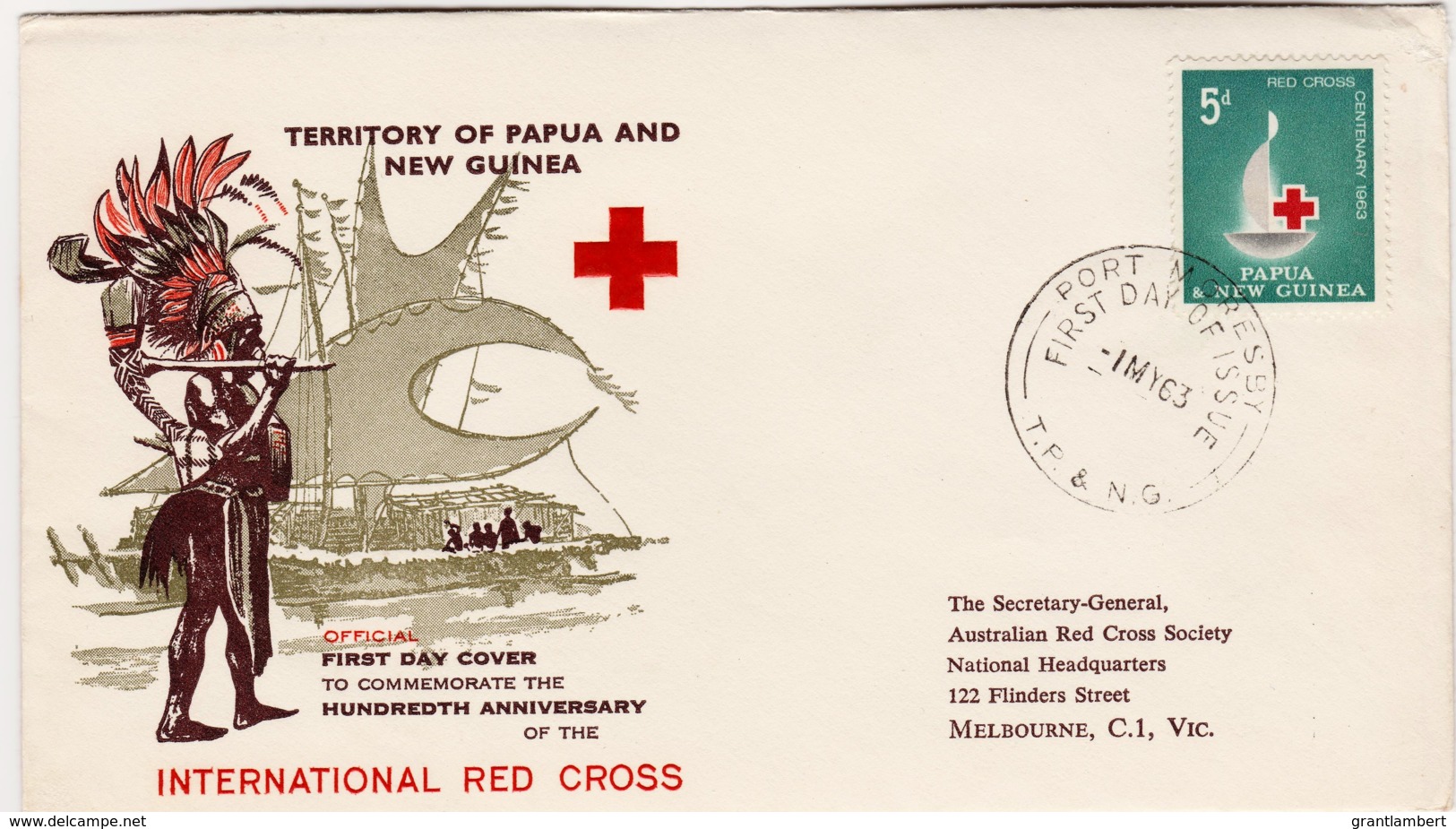 Papua New Guinea 1963 Red Cross FDC - Papua New Guinea