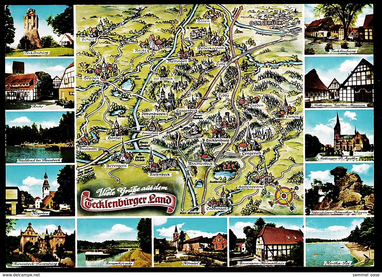 Tecklenburger Land  -  Mehrbild-Ansichtskarte Ca.1980    (11137) - Landkarten