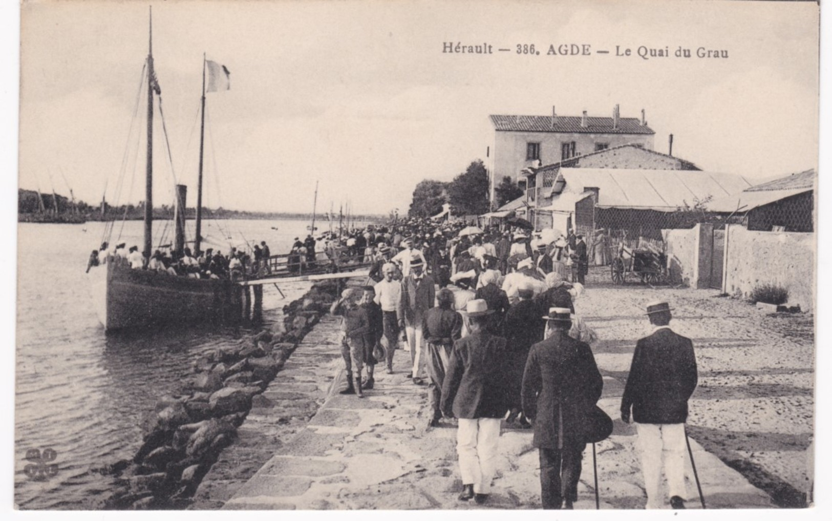 34  Hérault -  AGDE - Le Quai Du Grau - 1921 - Agde