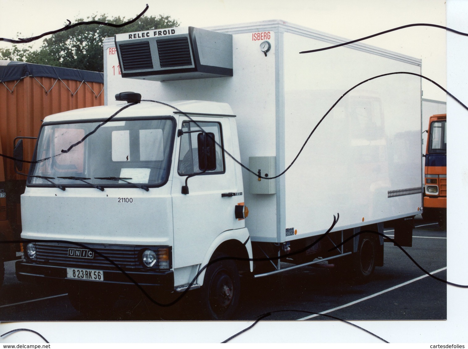 PHOTO COULEUR. CAMION. UNIC IVECO. RELEC FROID ISBERG - Automobiles