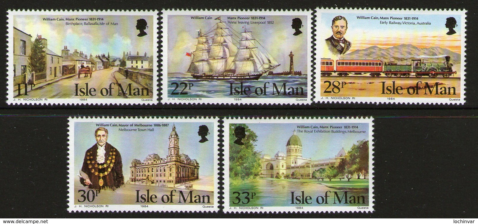 ISLE OF MAN, 1984 WILLIAM CAIN 5 MNH - Isle Of Man