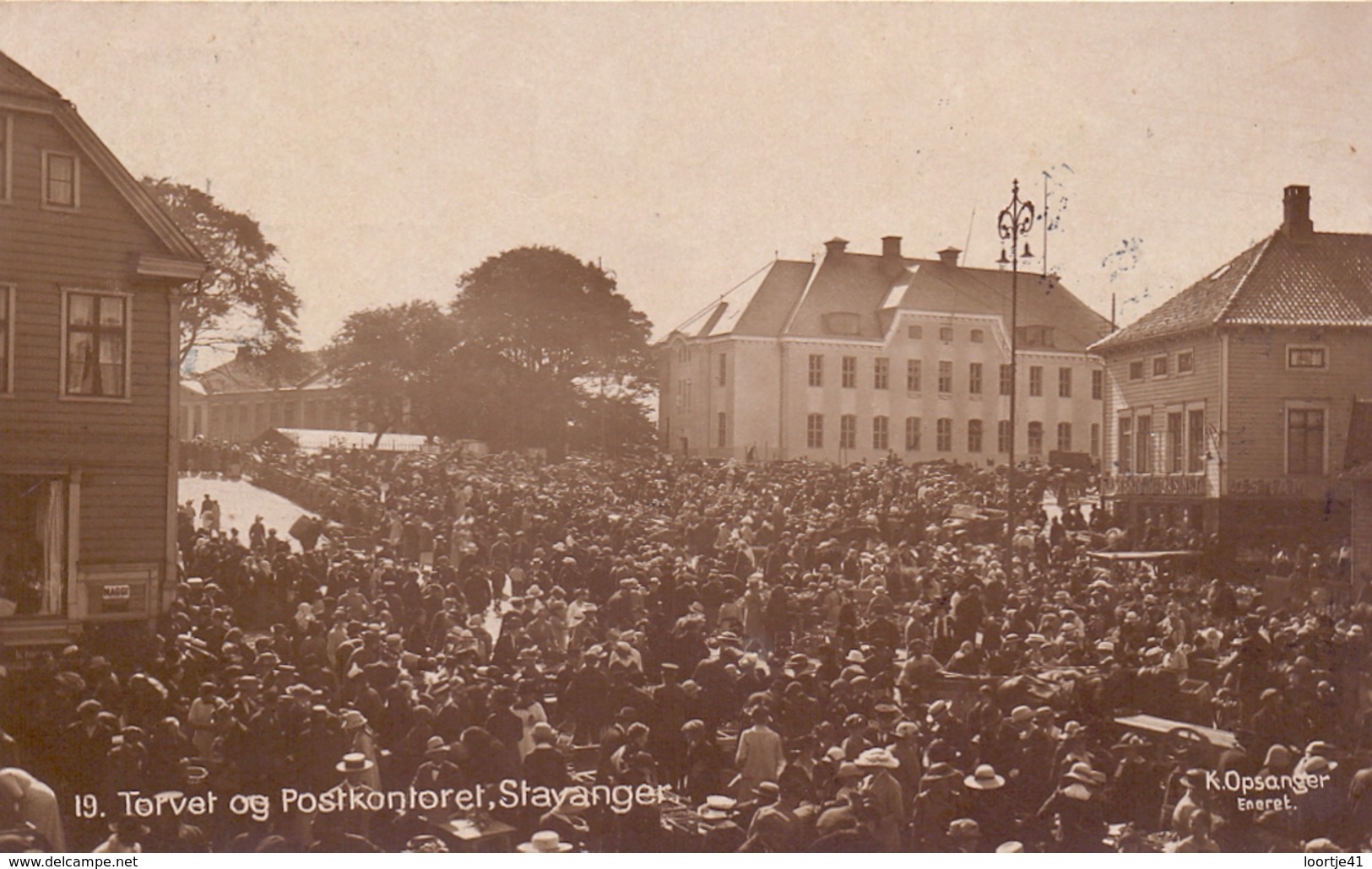 PK - Stavanger - Torvet Og Postkontoret - 1924 - Norvège