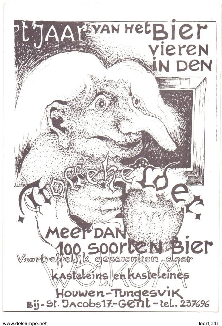 Briefkaart Reclamekaart - Pub Reclame -Trollekelder Gent - 't Jaar Van Het Bier - Houwen & Tungesvik - - Publicité