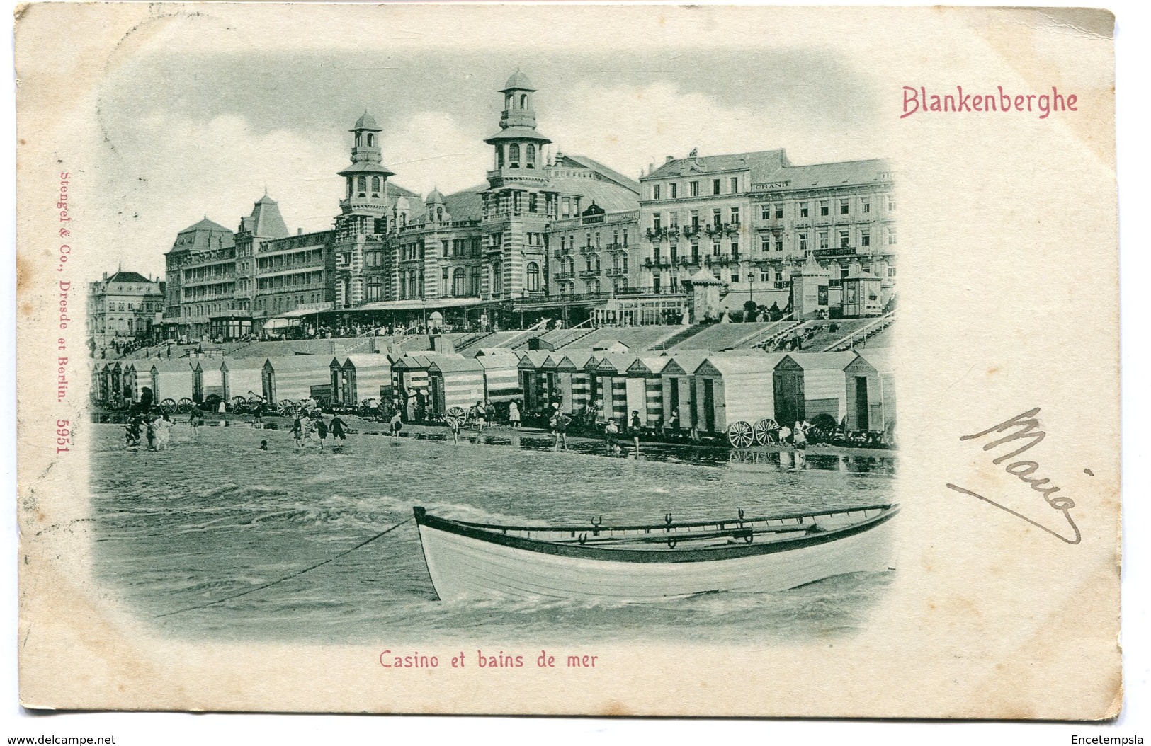 CPA - Carte Postale - Belgique - Blankenberghe - Casino Et Bain De Mer - 1900 (B9002) - Blankenberge