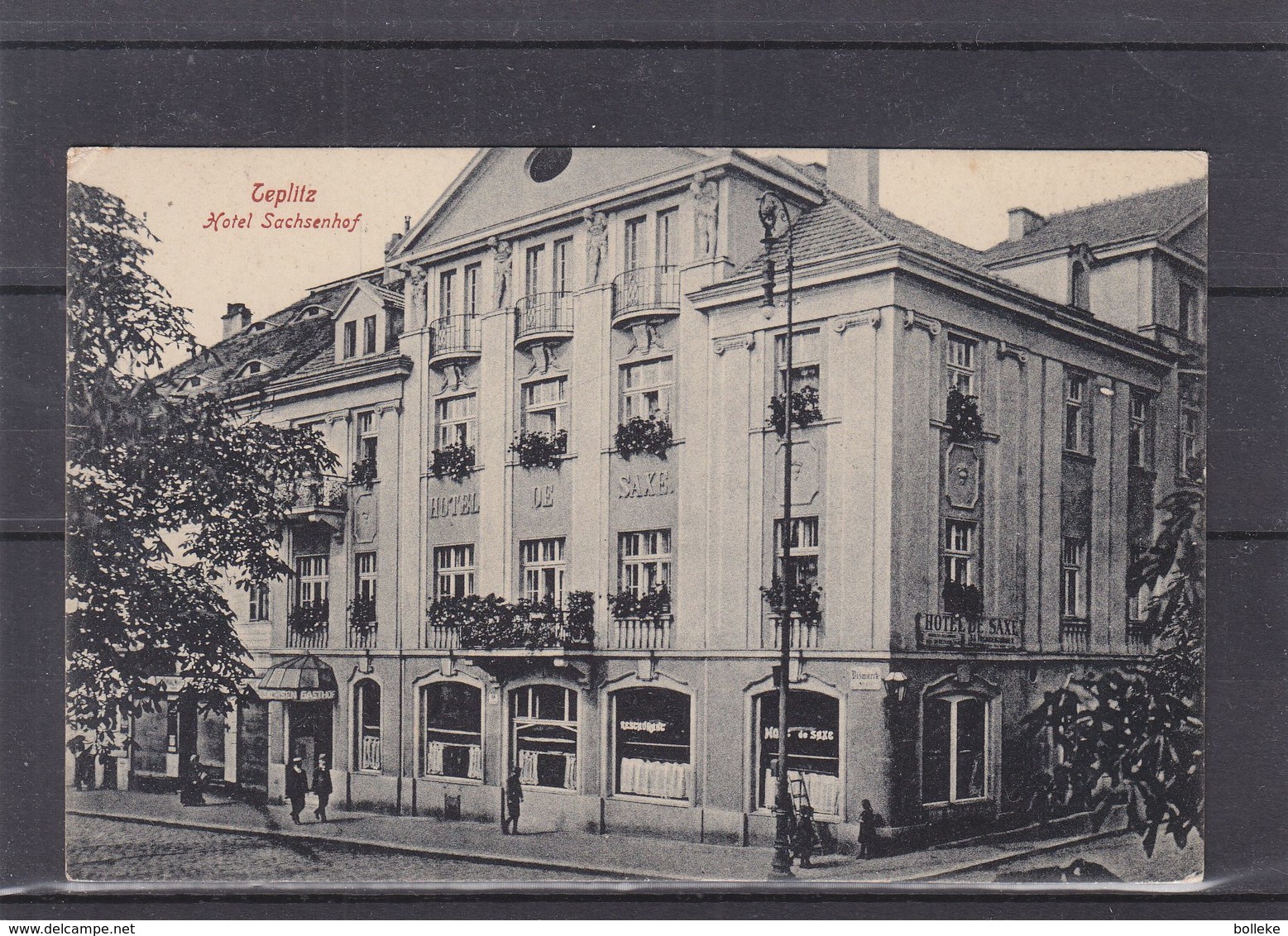 Tchècoslovaquie - Carte Postale De 1949 -  Oblit Üsti Nad Labem - Vue Hôtel Sachsenhof à Teplitz - Covers & Documents
