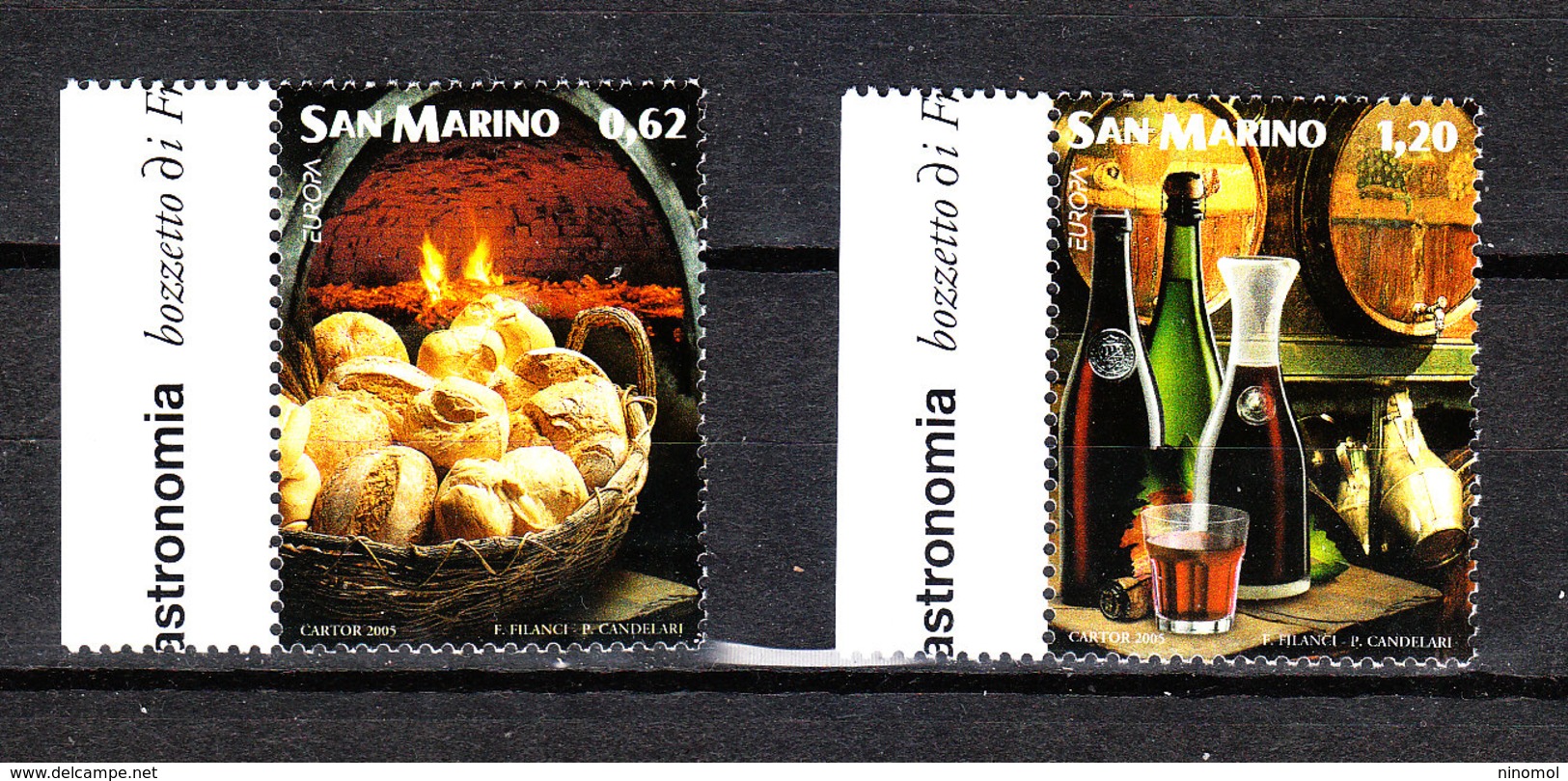 San Marino - 2005. Gastronomia : Pane E Vino. Gastronomy: Bread And Wine. MNH Complete Series - Alimentazione