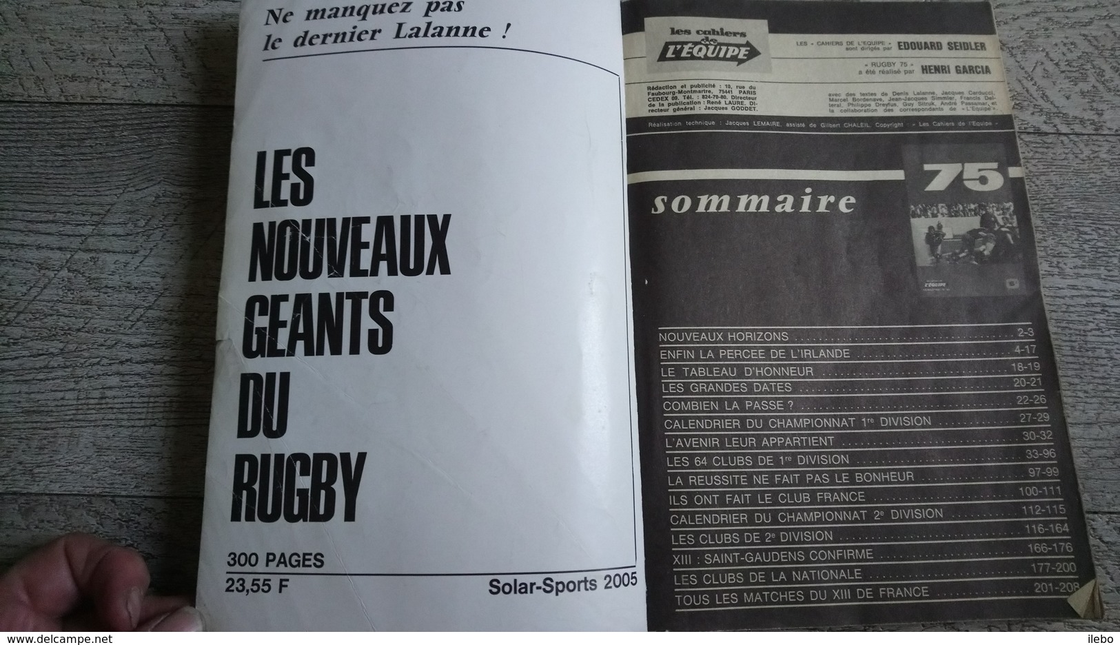 Rugby 1975 Les Cahiers De L'équipe N°55 Sport Clubs Photos Des équipes Joueurs - Rugby