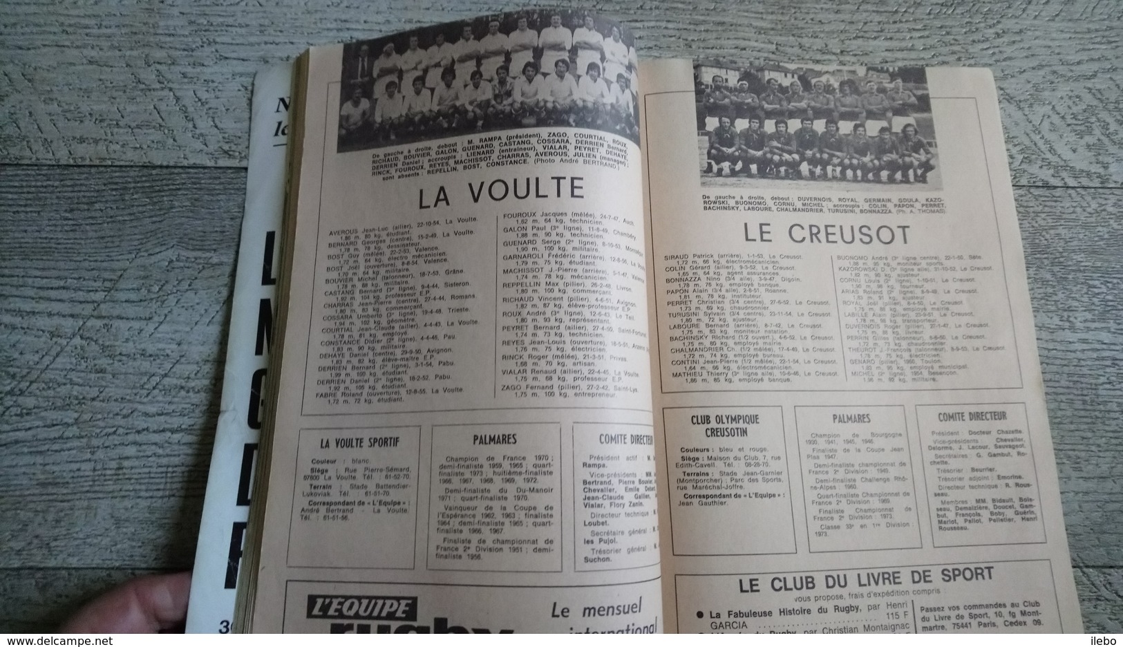 Rugby 1975 Les Cahiers De L'équipe N°55 Sport Clubs Photos Des équipes Joueurs - Rugby