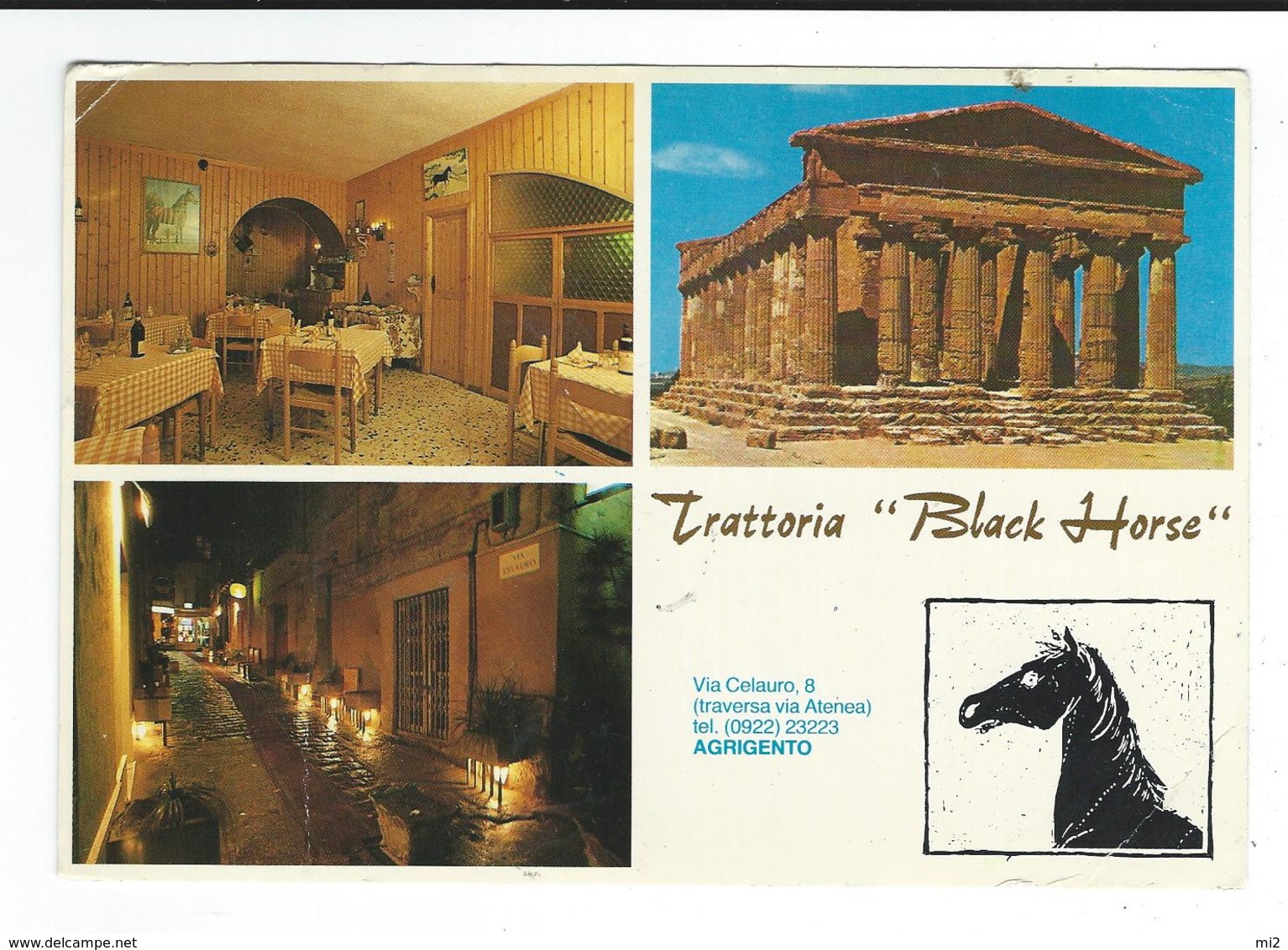 Italie Sicile Trattoria Black Horse Agrigento Grand Format - Agrigento