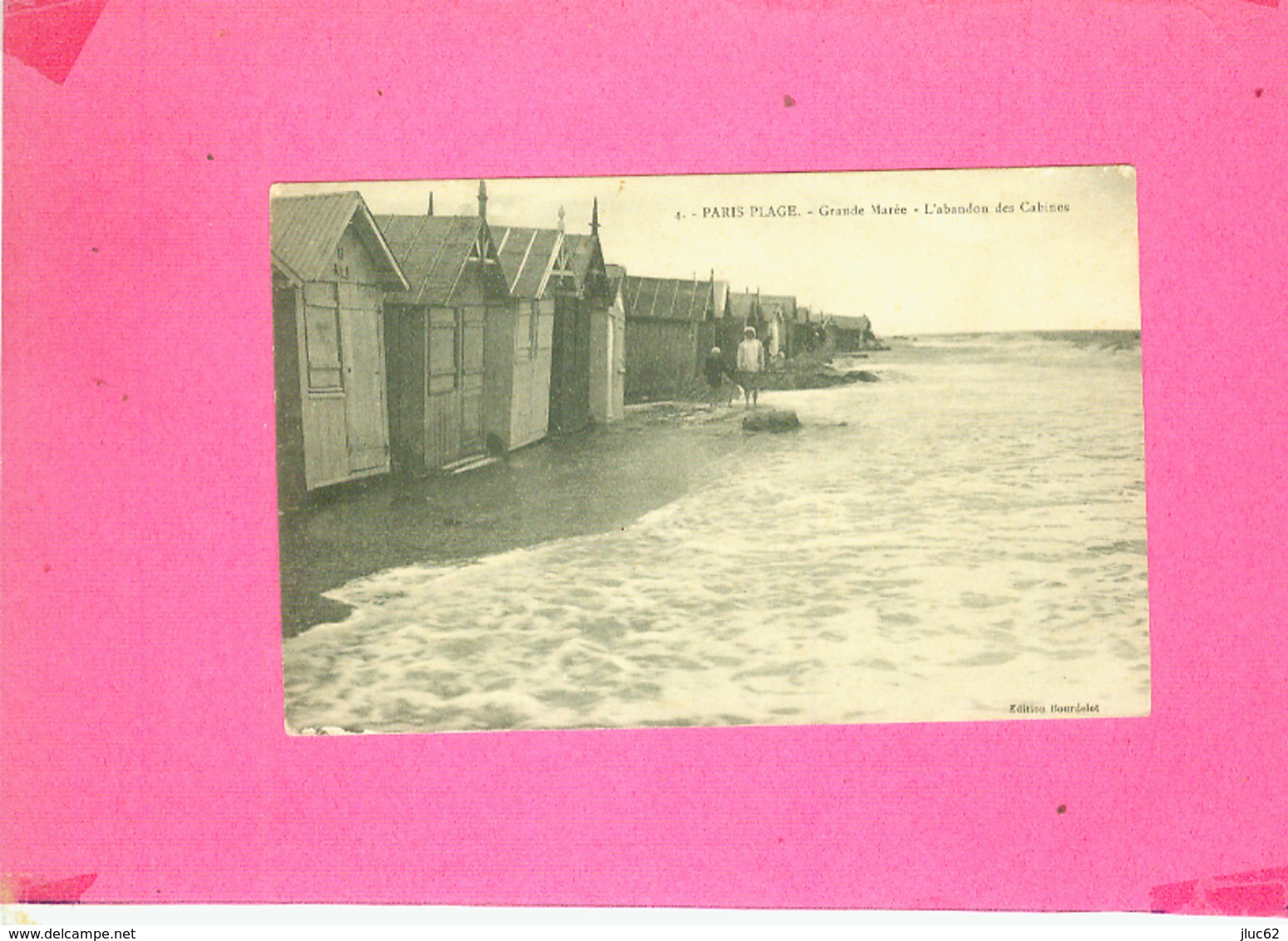 CP.  62.  LE  TOUQUET  PARIS  PLAGE.  GRANDE  MAREE  DU  15  AOUT  1912.  ABANDON  DES  CABINES - Le Touquet