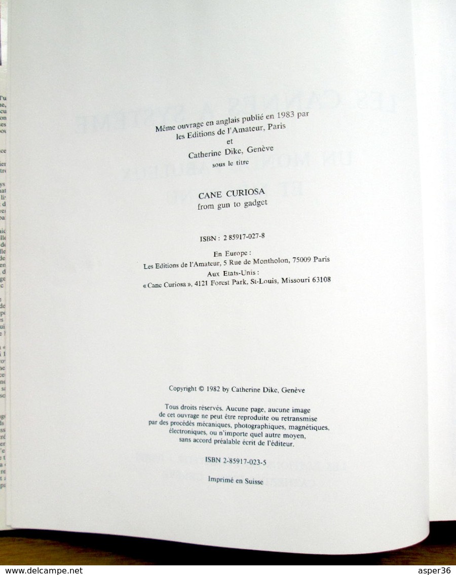 "Les Cannes à Systéme, Un Monde Fabuleux Et Mèconnu" Catherine Dike 1982 - Collections