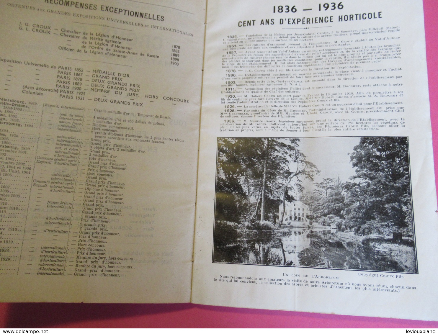 Catalogue Général Des Pépiniéres Du Val D'AULNAY / CROUX Fils / CHATENAY MALABRY/Seine /Oberthur/ 1937-38    LIV161 - Jardinería