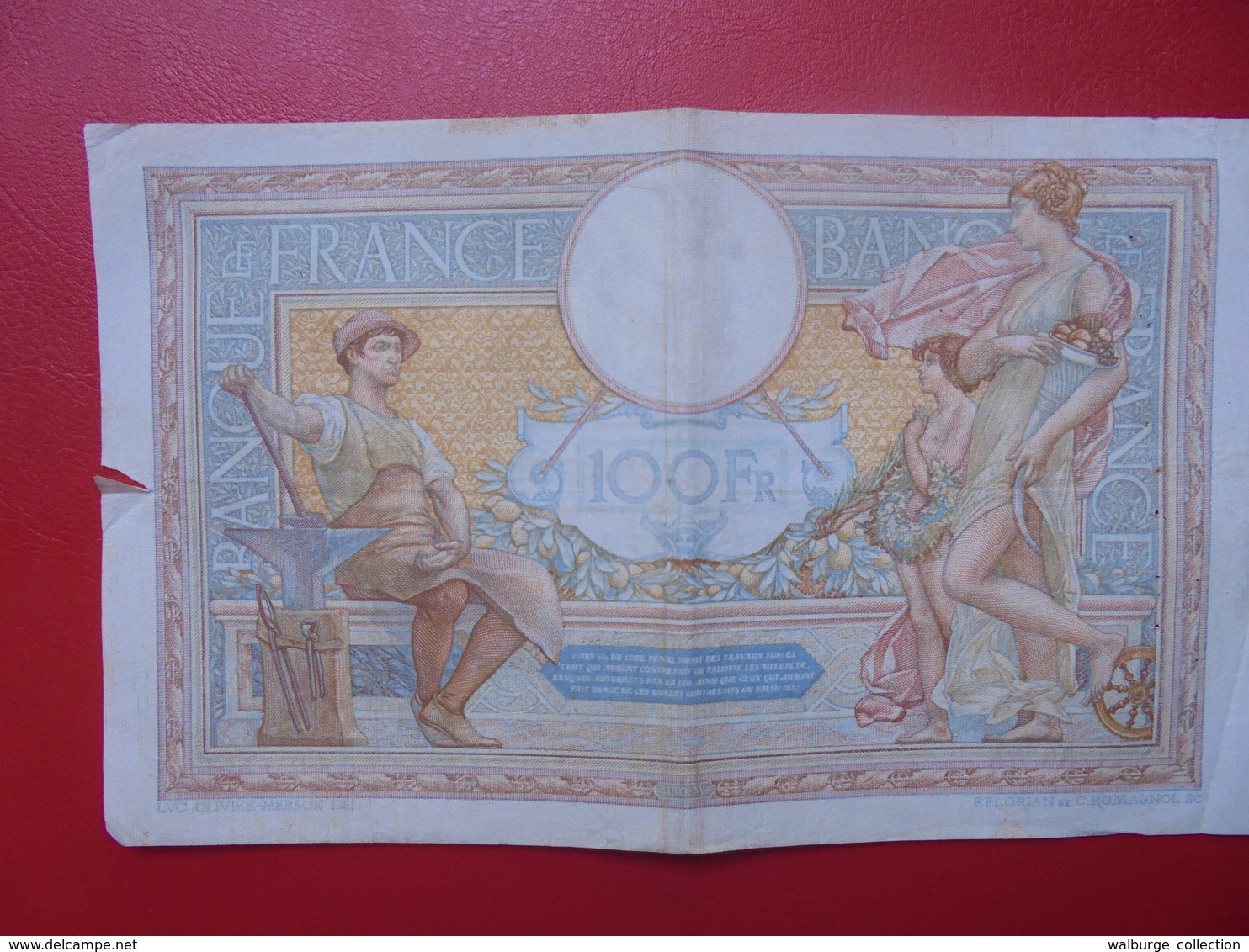 FRANCE 100 FRANCS 23-12-37 CIRCULER (B.4) - 100 F 1908-1939 ''Luc Olivier Merson''