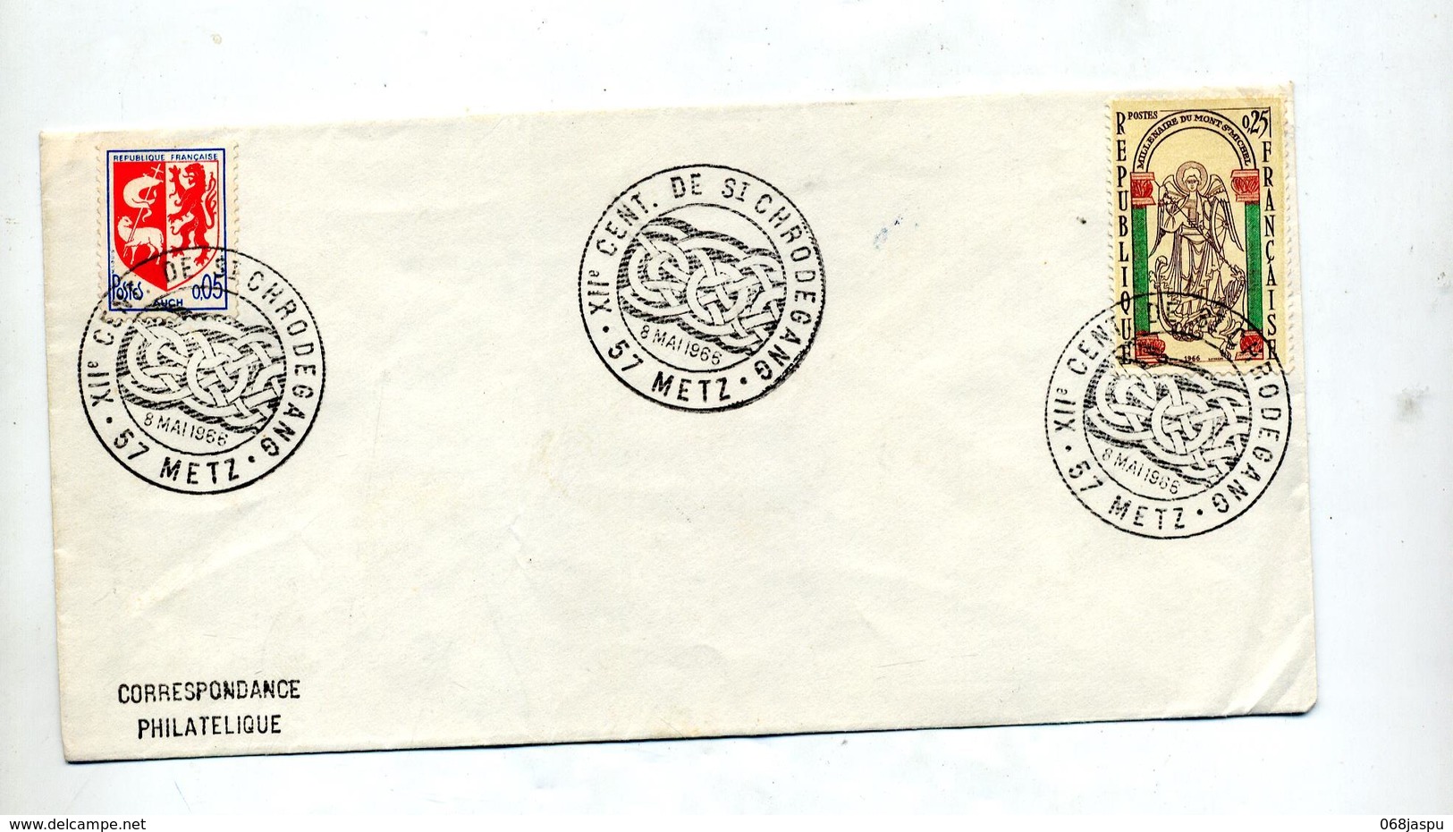 Lettre Cachet Metz Centenaire Saint Chrodegang - Cachets Commémoratifs