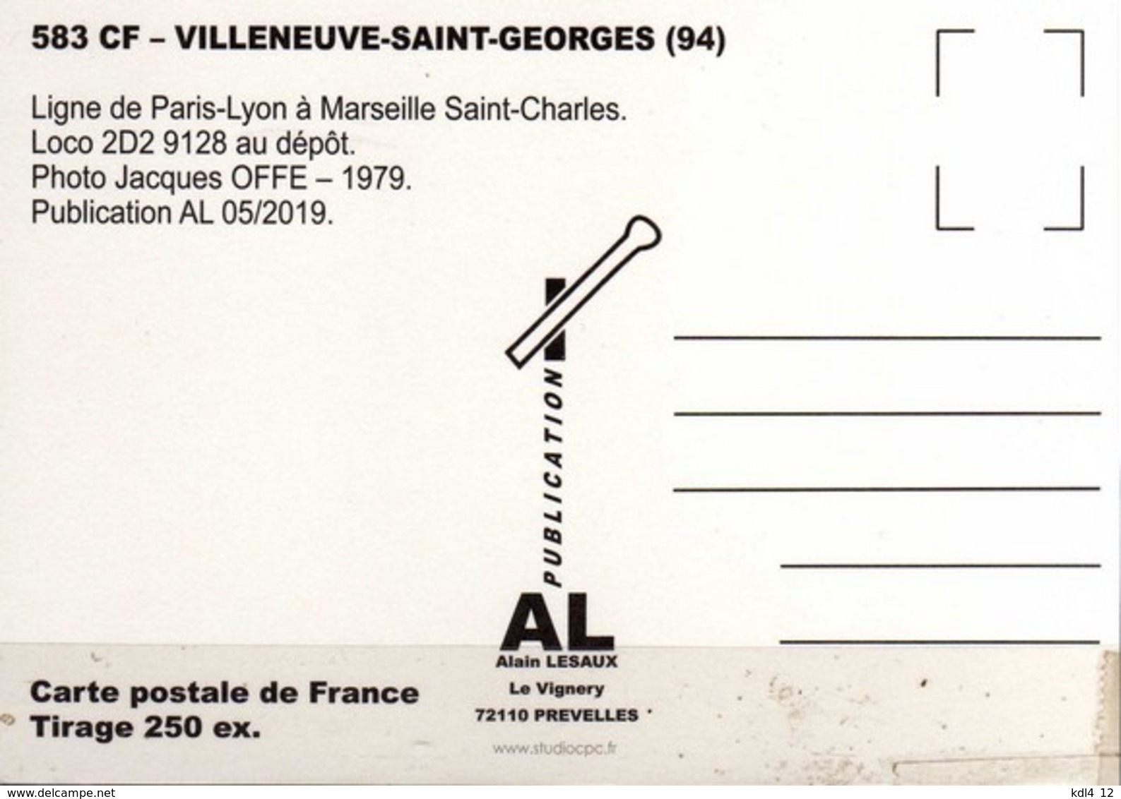 AL 583 - Loco 2D2 9128 Au Dépôt - VILLENEUVE SAINT-GEORGES - Val De Marne - SNCF - Matériel