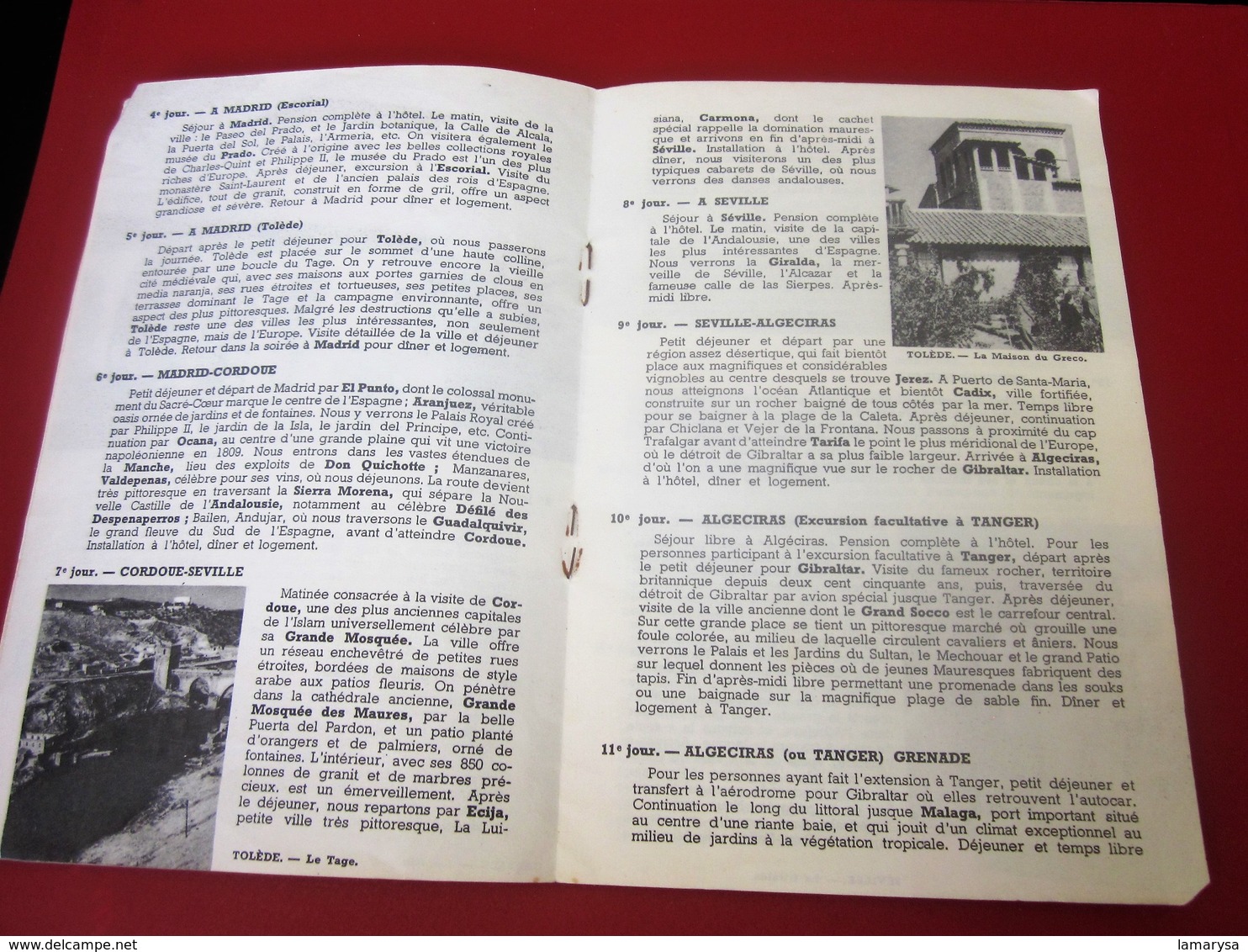 Guía Turística 1953 ESPAÑA TANGER BALEARES EN AUTOBÚS PULLMAN 19 DÍAS SAN SEBASTIAN-BURGOS-MADRID-ESCORIAL-TOLEDO-CORDOB - Cuadernillos Turísticos