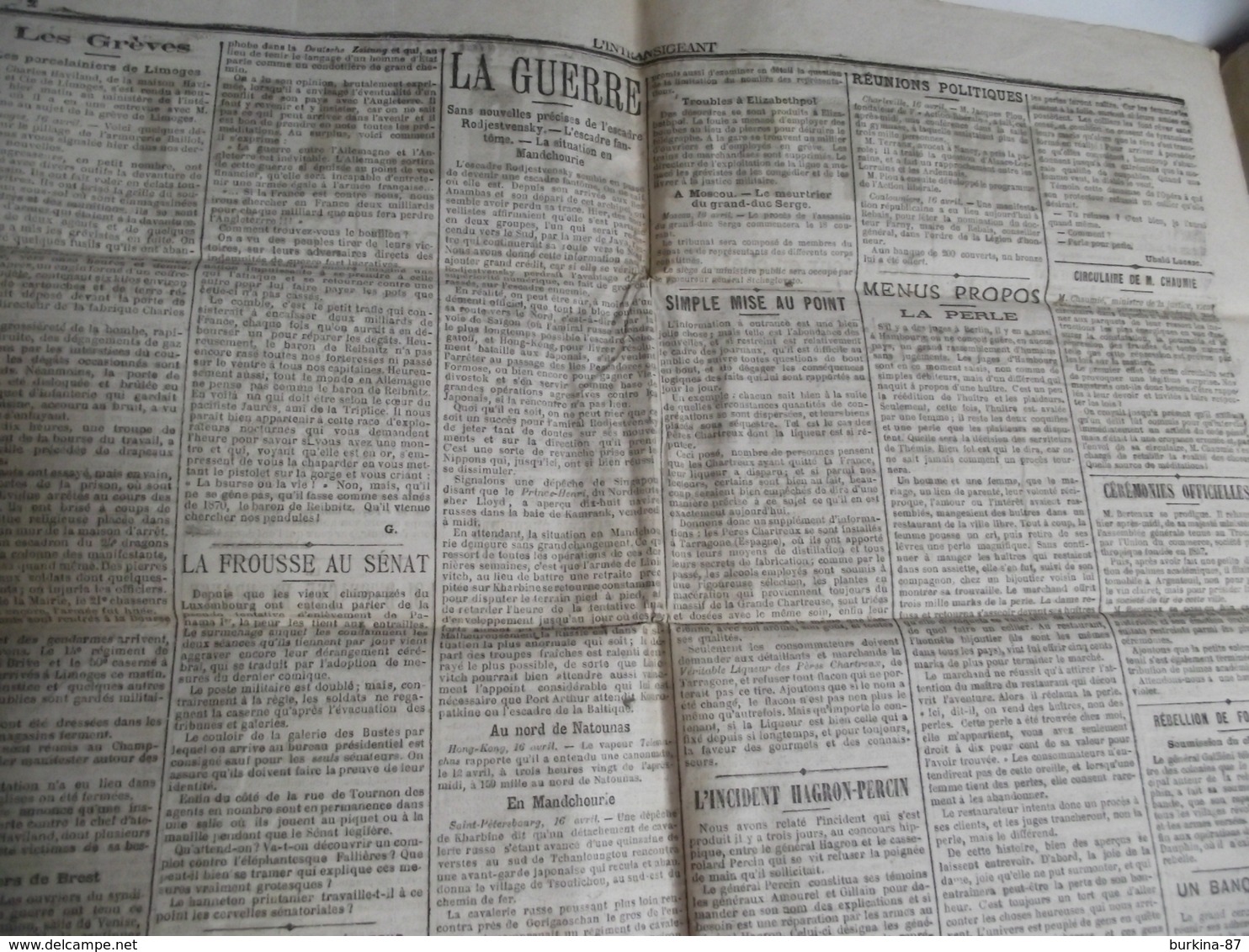 L'INTRANSIGEANT, Journal, 1 Er Avril 1905 - Autres & Non Classés