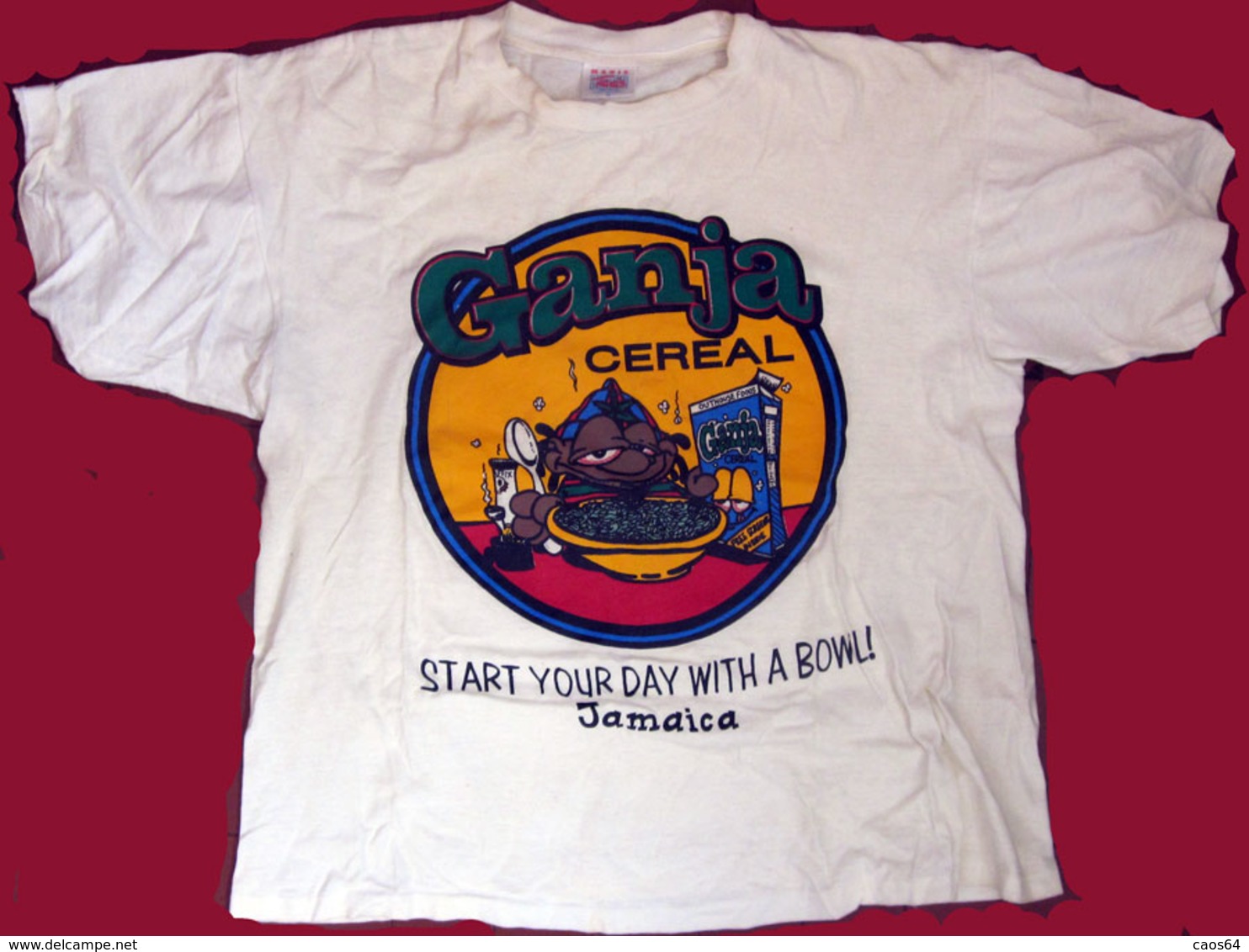 GANJA CEREAL START YOUR WITH A BOWL! JAMAICA T-SHIRT - Altri & Non Classificati