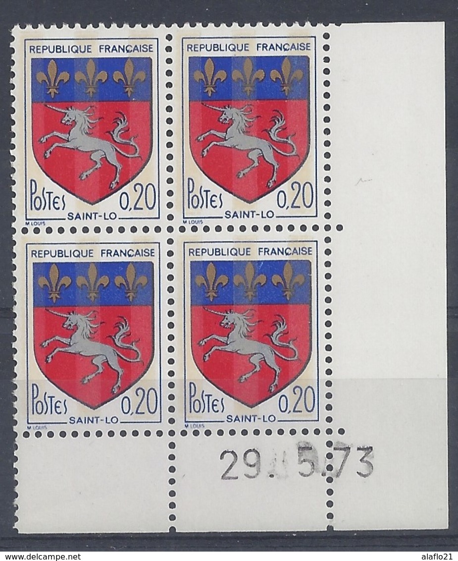 BLASON SAINT-LÔ N° 1510c - Bloc De 4 COIN DATE - NEUF SANS CHARNIERE - 29/5/73 - 1960-1969