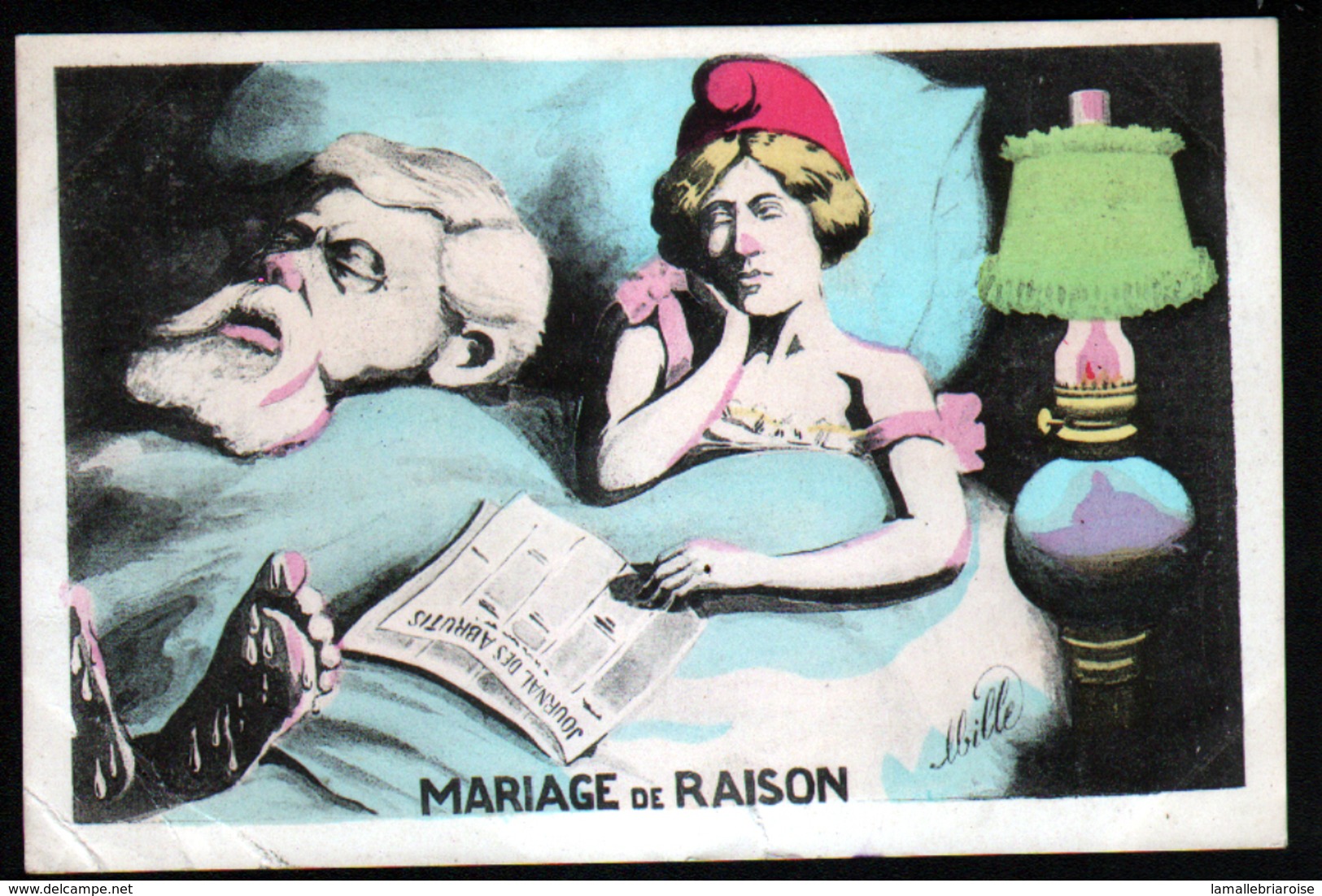 Illustrateur Politique Satirique Mille, Mariage De Raison, Mariane - Mille
