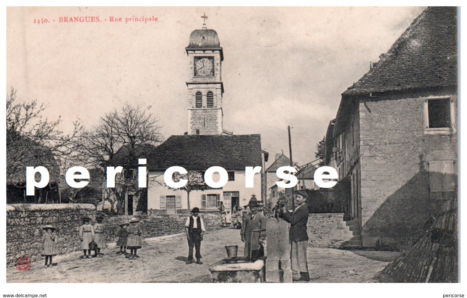 38  Brangues   Rue  Principale Et Fontaine - Brangues