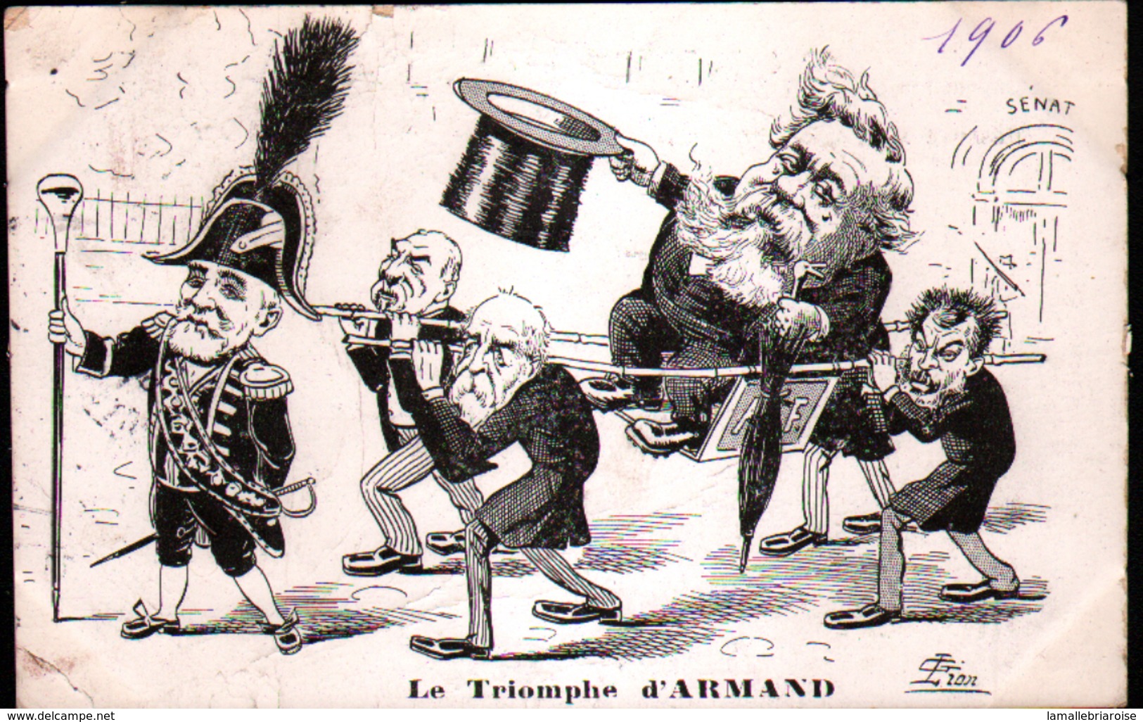 Illustrateur Politique Satirique Lion, Le Triomphe D'Armand - Lion