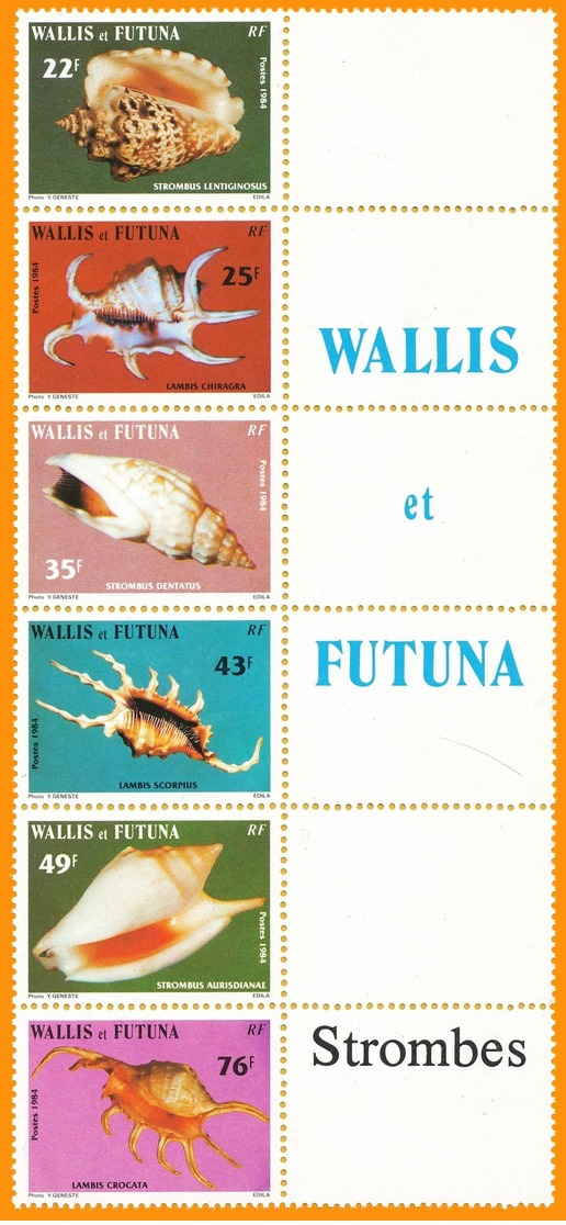 Wallis Et Futuna **LUXE 1984 P 317A A Bande 312 à 317 + 4 Vignettes - Neufs