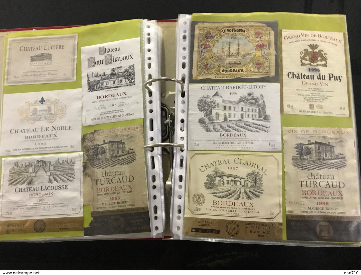 Rare Superbe Collection Étiquettes Vin